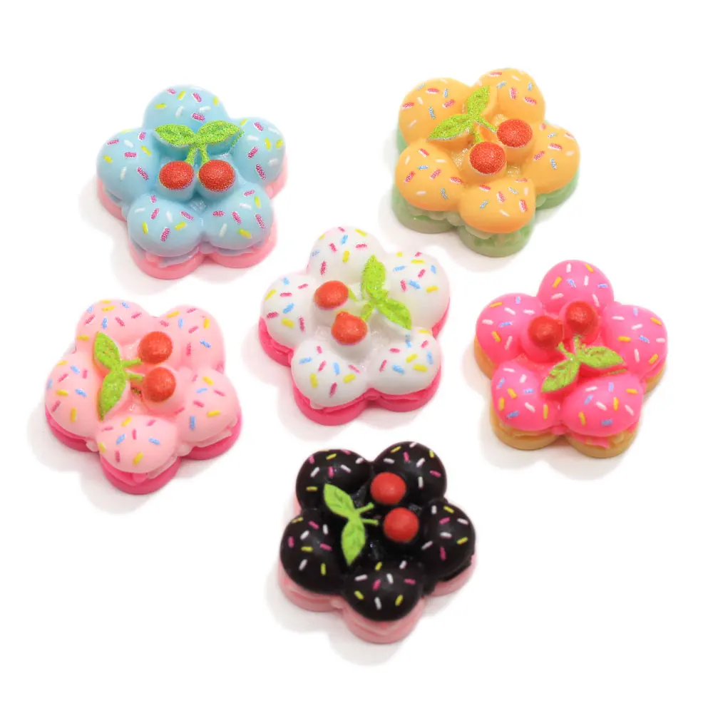 50/100 шт. цветок вишни кабошон Торт кукольный домик Еда сладкий плоская полимерная