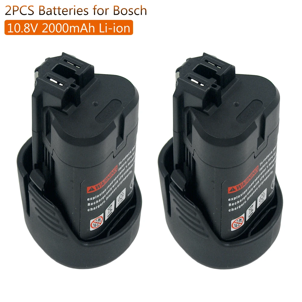 2 шт. литий ионный аккумулятор для электроинструментов Bosch BAT411 BAT412A BAT413A GDR 10 8 LI GSR v