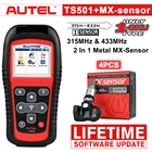 Autel TS501 инструмент для ремонта шин с 4 шт. 2 в 1 MX-Sensor Поддержка TPMS Программирование датчиков TPMS relearning OBDII диагностический сканер
