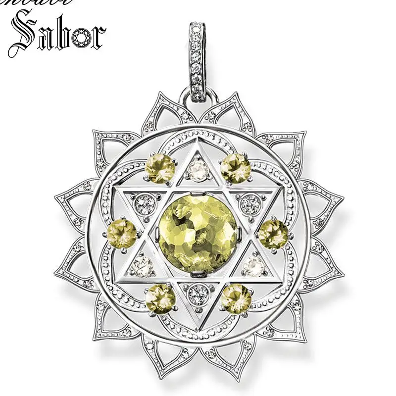 Подвеска в форме сердца зеленая чакра для женщин 2020 винтажный чистый серебряный