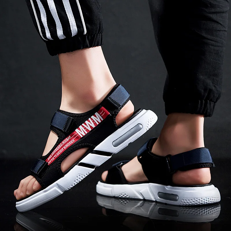

Plage Sandales Mens Roman Sandals Slip On Men Walking Sandalias De Hombre For Shoes Rubber Gladiator Flat Geta Summer