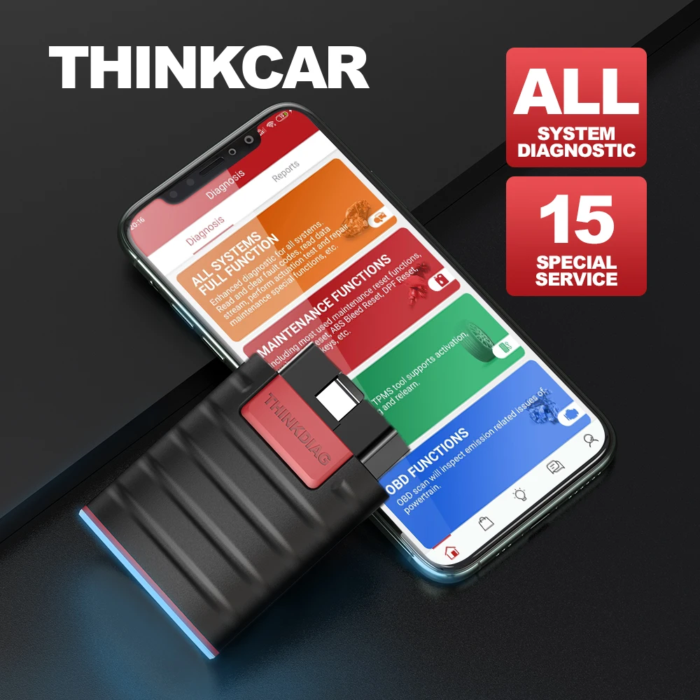 Фото Thinkcar Thinkdiag Old для Xdiag/Xpro 5/Prodiag/DZ EOBD2/OBD2 считыватель кодов Bluetooth сканер автомобильный диагностический инструмент №3
