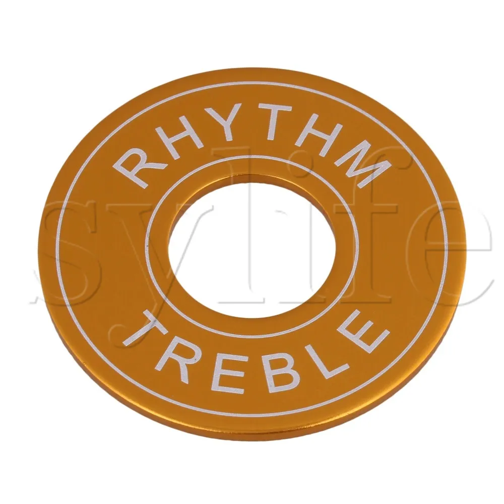 Золотой алюминиевый сплав круглая электрическая гитара тумблер кольцо пластина