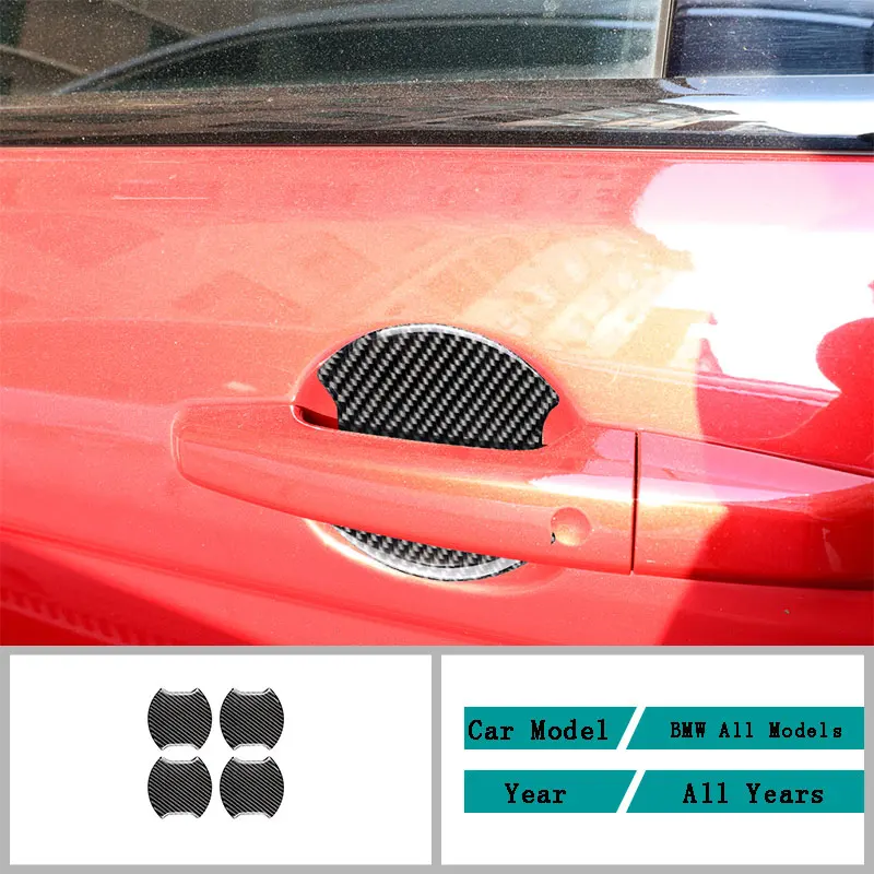 

Аксессуары для автомобиля из углеродного волокна, модификация внутренней и внешней двери чаши, защитное украшение, Обложка, наклейки для BMW ...