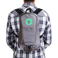 15l led light backpack with turn signal usb rechargeable waterproof wireless control cycling bag for safe night riding
