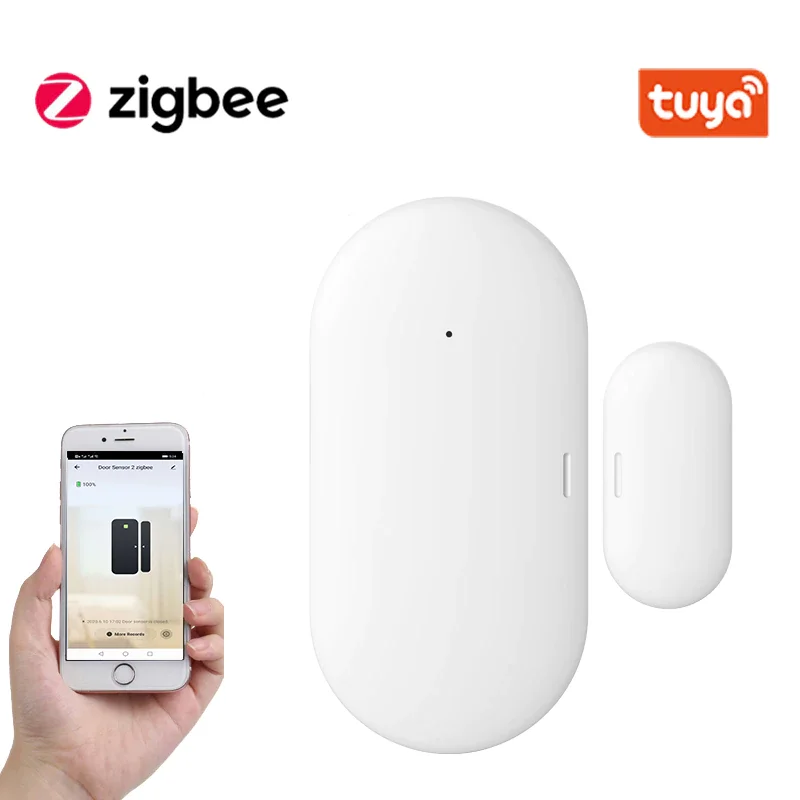 

Смарт-детекторы для открытия/закрытия дверей Tuya Zigbee Smart WiFi датчик для двери, Wi-Fi, приложение, оповещение, сигнализация, поддержка Alexa, Google