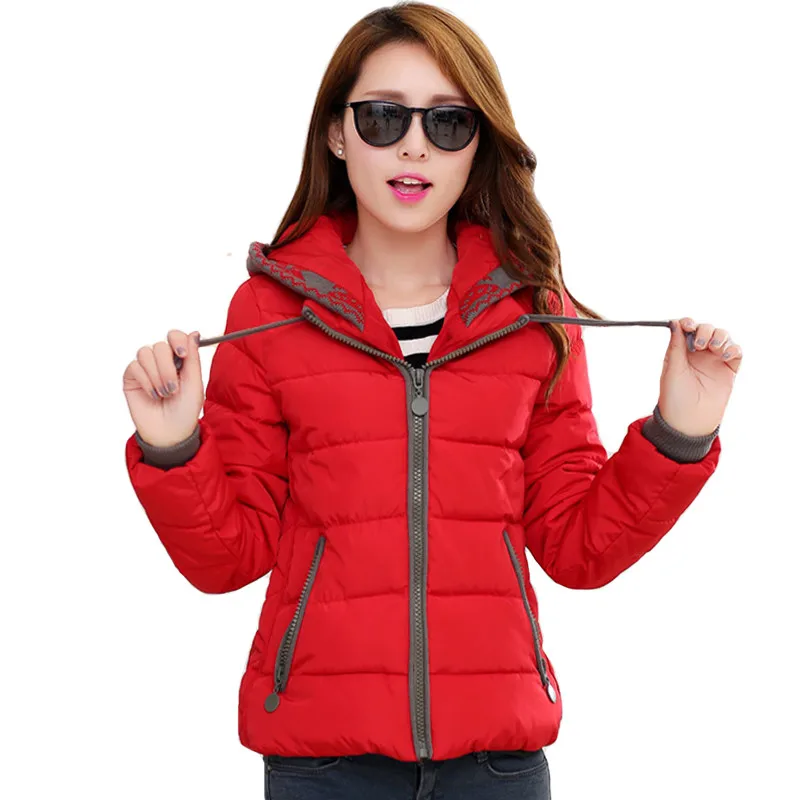 

Short Padded Female Parka Cotton Ladies Women Casual Chaqueta 2019 Invierno Winter Hooded Mujer Jacket Coat