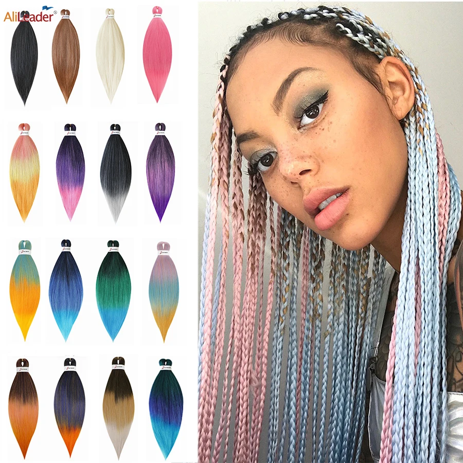 

Alileader 26" Kinky Straight Synthetic Bundles Quality Jumbo Braids Omber Blonde Black Braids For Making Crochet Twist Braids