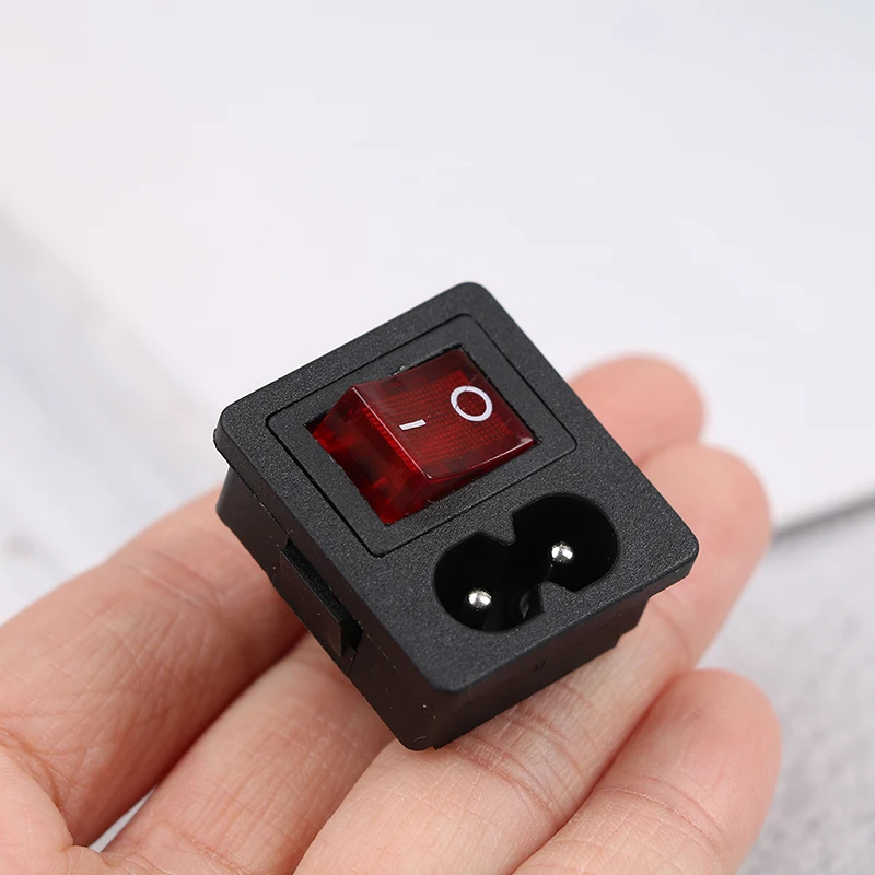 

Hot Sale 250V AC Red Rocker Switch Fused Inlet Power Socket Fuse Switch Connector Plug Connectors Dielectric Intensity