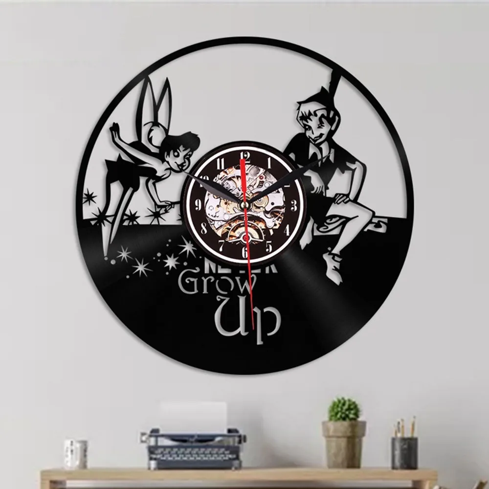 2019 музыкальные заметки настенные часы Ангел дети виниловые для записей