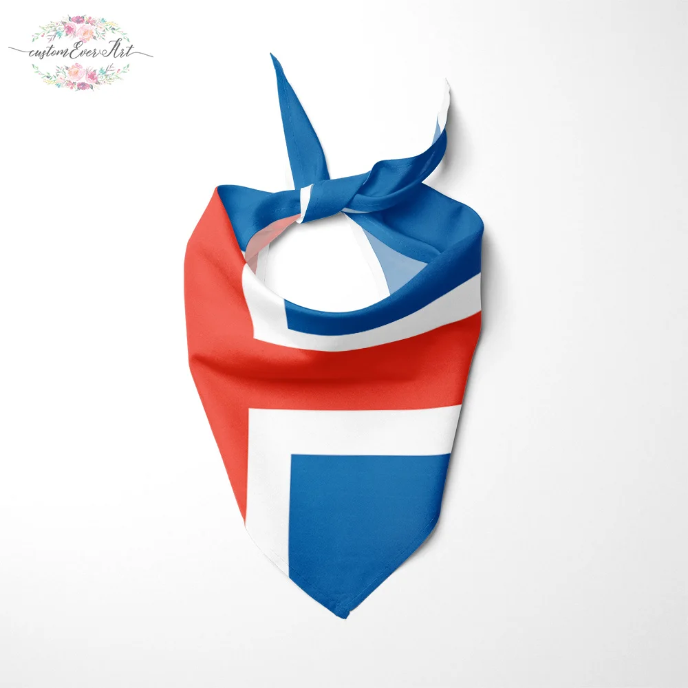 С флагом Исландии собака бандана Большие Ошейники для шарф животных собаки