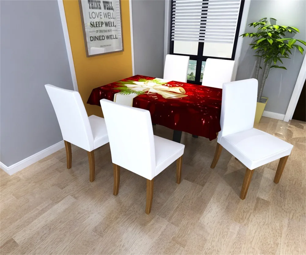 НОВАЯ РОЖДЕСТВЕНСКАЯ домашняя прямоугольная скатерть с оленем Сика чайная