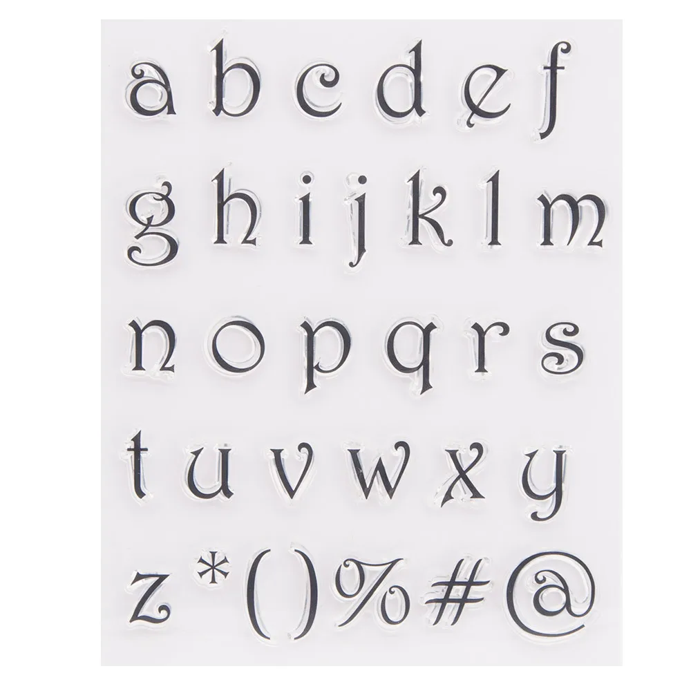 

Lowercase Letter Symbols Clear Stamps Transparent Silicone Stamp for DIY Scrapbooking Paper Card Craft Tools