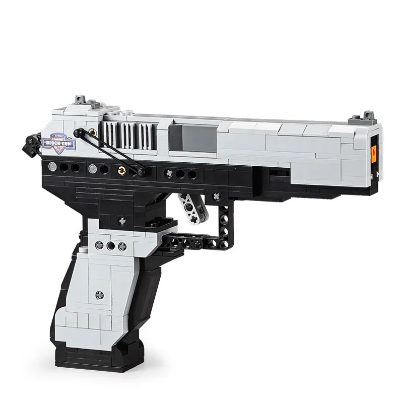 

412 Pcs DIY Building Blocks Tumblr Fake Gun Model Toy Puzzle M23 Pistol Brick Anime Figures Dummy Gun Minifigure Plastic Ammo
