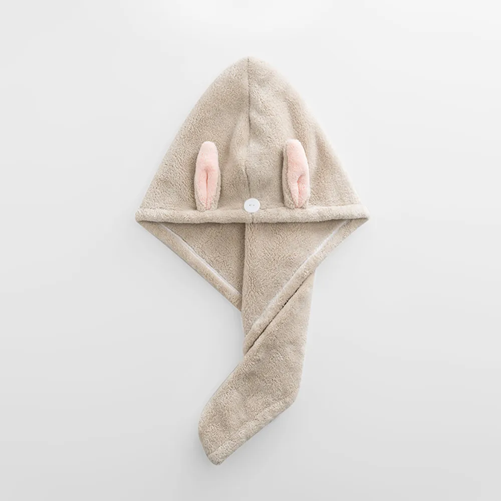 

Super Absorbent Thickening Rabbit Hair Drying Towel Magic Microfiber Soft Shower Cap Hat For Lady Man Turban Head Wrap