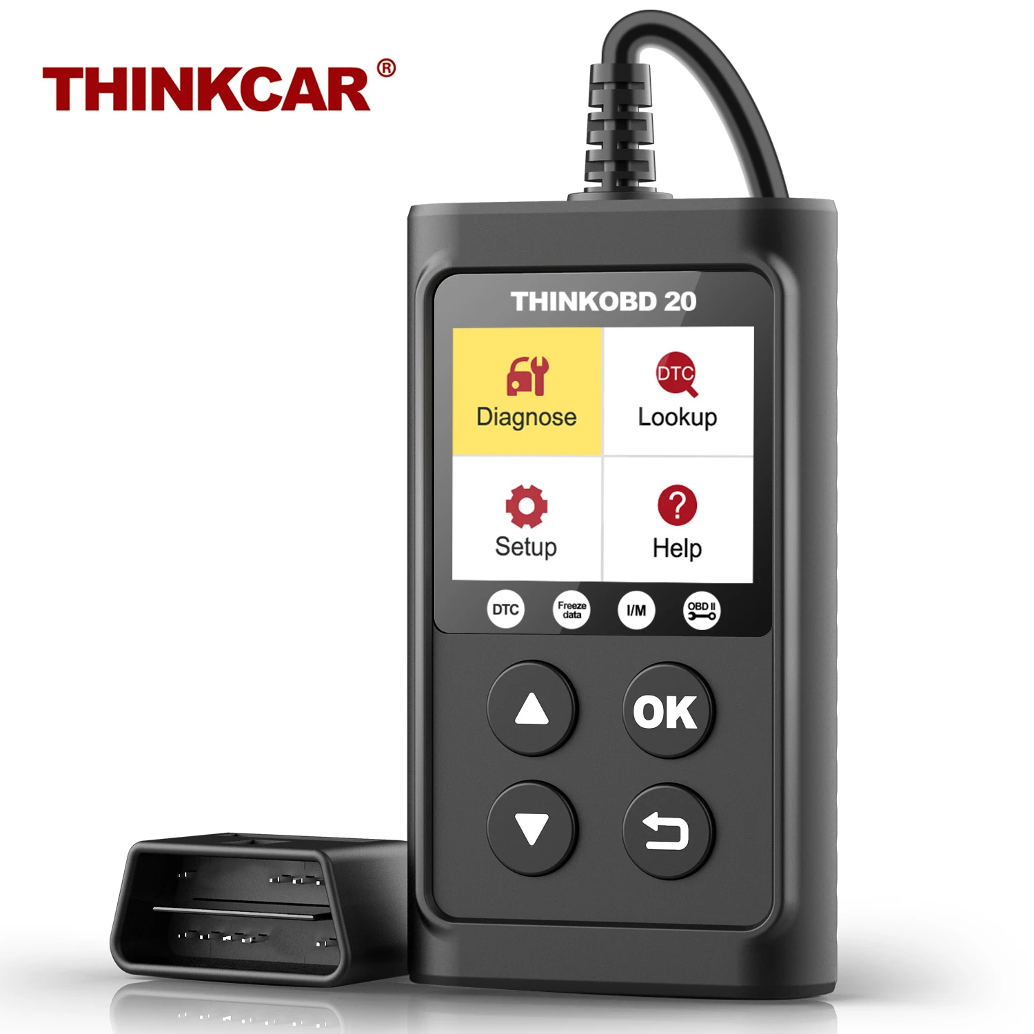 

THINKCAR THINKOBD 20 OBD2 считыватель кодов, автоматическая проверка неисправности двигателя, диагностический сканер Plug and Play Evap CAN, диагностический ин...