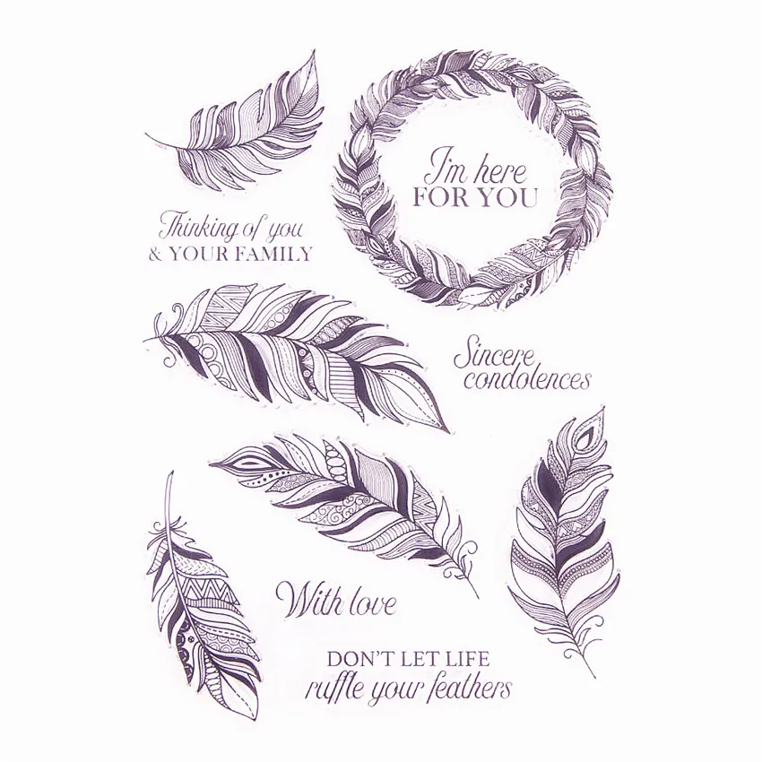 15*21 см горячая Распродажа перо прозрачная печать прозрачный штамп силиконовый