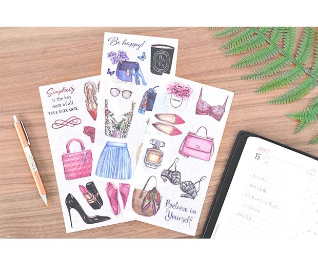 3 шт Kawaii Наклейки DIY наклейки Bullet Journal Plant animals милые наклейки туристические наклейки канцелярские наклейки