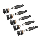 51020 пар DC-022 5,5 x 2,1 мм пластиковый штекер + гнездо питания постоянного тока гнездо винт гайка разъем для монтажа на панель 5,5 * 2,1 мм DC022