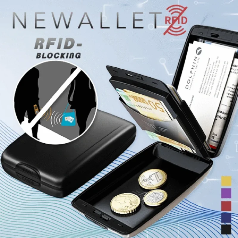 1 шт. безопасный RFID депозит и снятие бумажника для удостоверения личности
