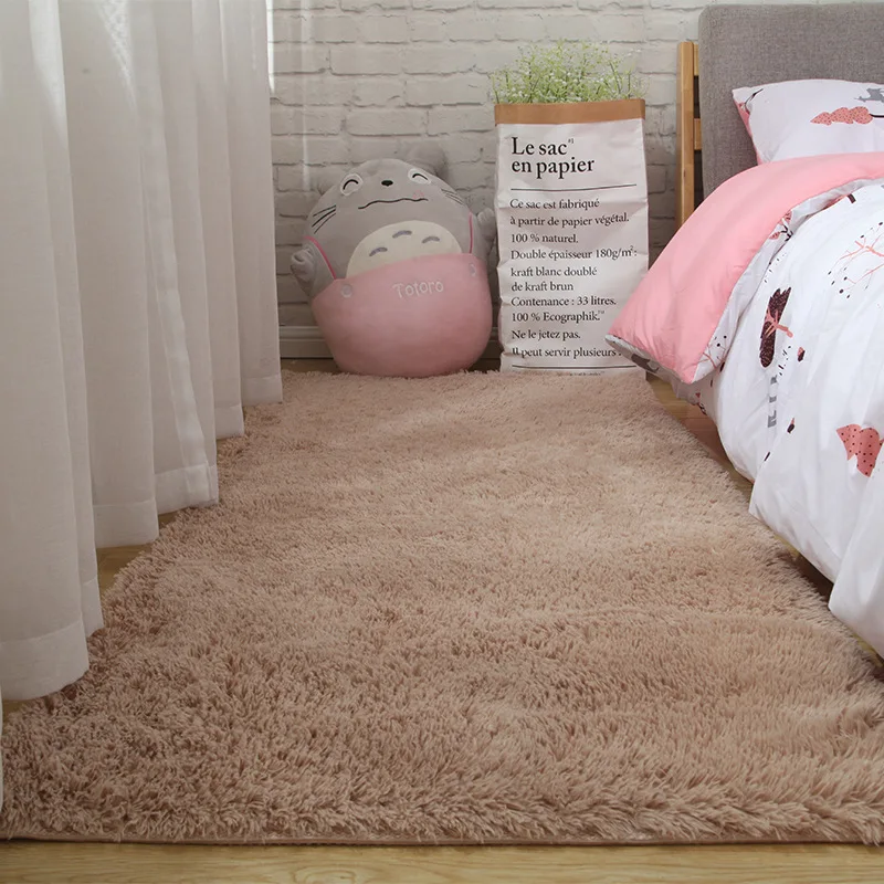 Silky Fluffy Carpet - Modern Home Decor - Long Plush Shaggy Rug - Children's Play Mats - Sofa Living Bedroom Bedside Mat - Balcony Carpets image 2