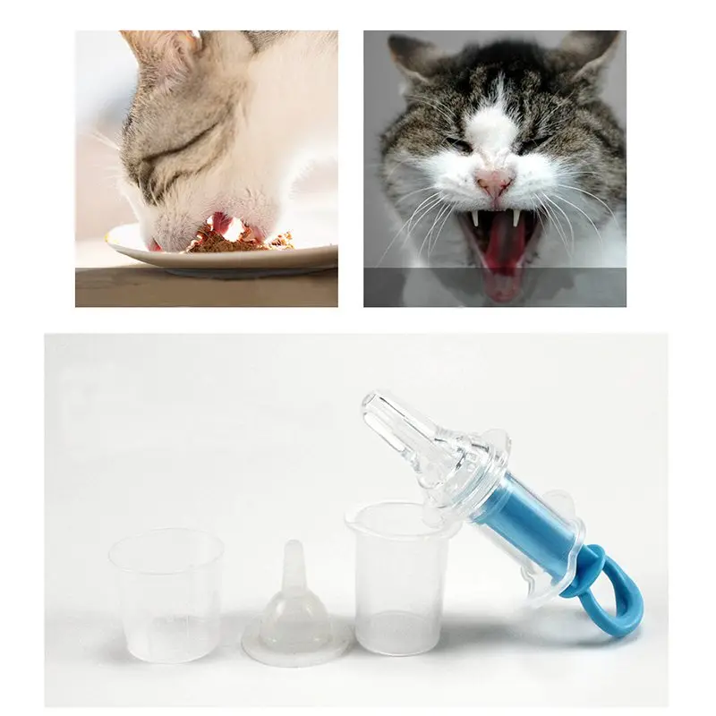 Кота собаки любимчика щенка дозатор для таблеток Набор кормления с учетом