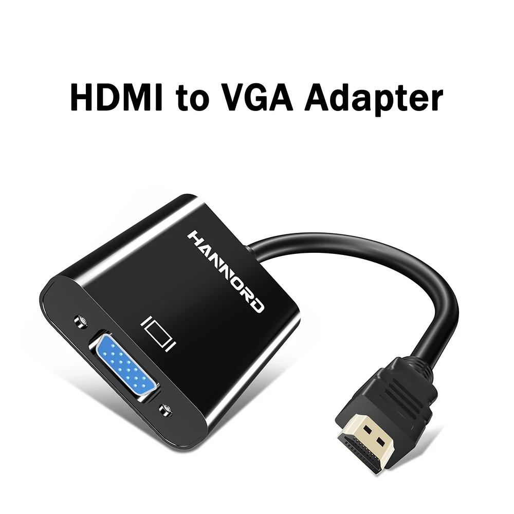 Адаптер Hannord HDMI VGA преобразователь адаптер 1080P папа Мама цифровое Аналоговое