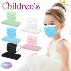 50 шт. 4-12 детские защитные маски однотонная 3-слойная детская одноразовая Маска для лица Маска для Хэллоуина косплея тушь для ресниц дескартавел Маска