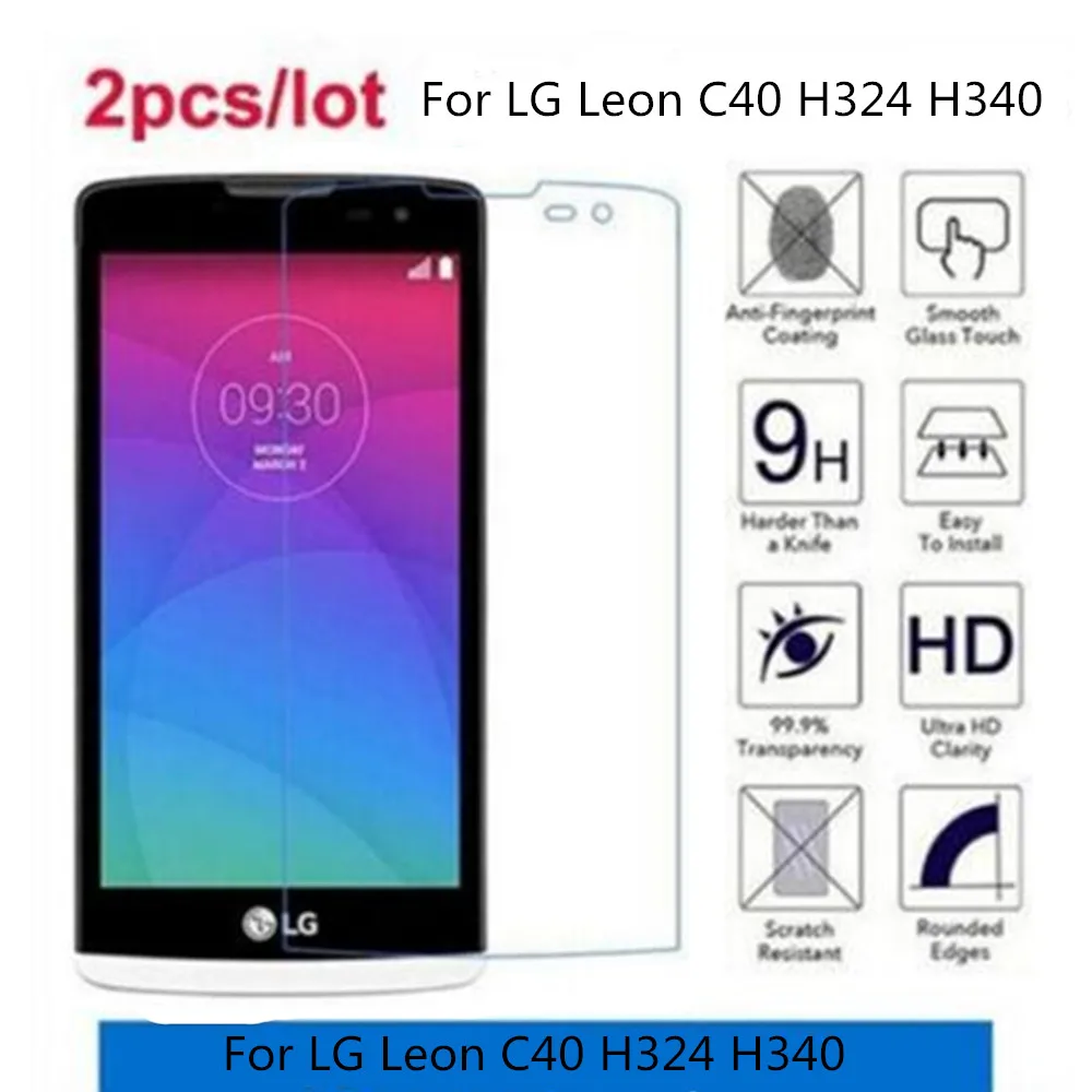 Закаленное стекло для LG Leon 4G Lte C40 C50 H324 H340 450 H320 H340N MS345 2.5D Защитная пленка экрана