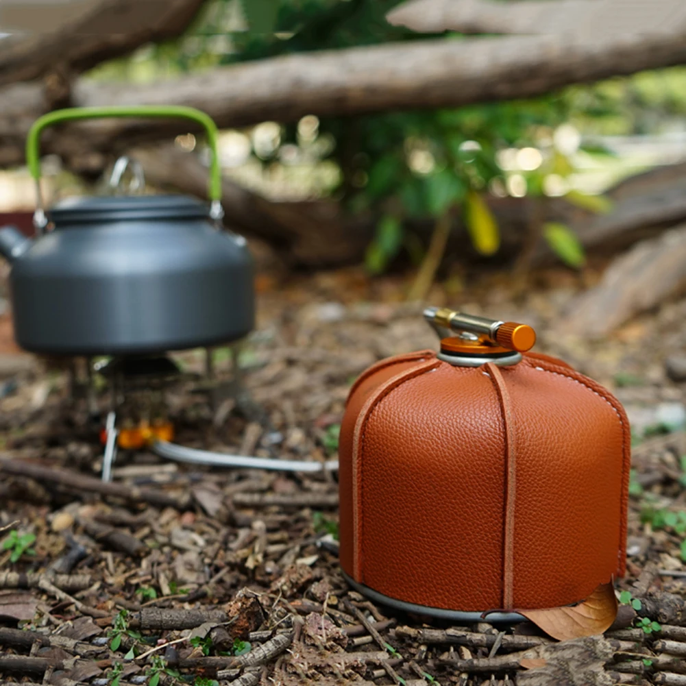 Газовый баллон Защитный чехол из искусственной кожи топлива цилиндр Портативный