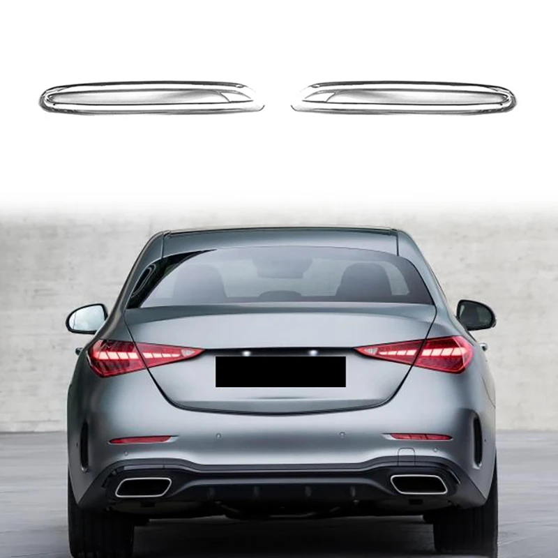 

Для Mercedes Benz C-Class W206 2021 2022 ABS Chrome лампа заднего противотуманного фонаря Обложка отделка фоторамка