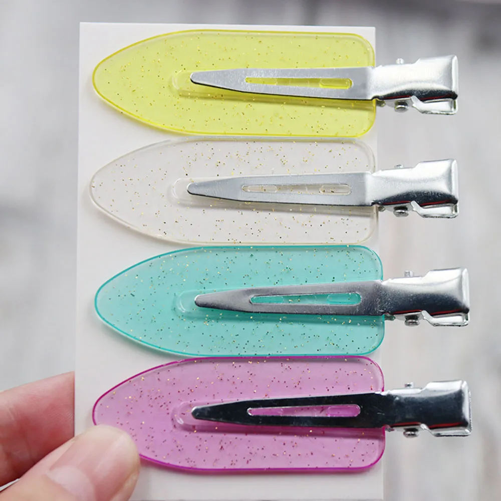 

1/4PCS Seamless No Bend Hair Clips Barrettes No Mark Pin Curl Clip Girls Makeup No Crease Hair Clip Hair Styling Bang Clips