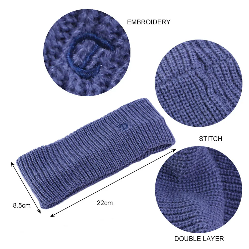 

Winter Warm Head Wrap Women Knitted wool Headband Wide Ear Warmer Hairband handmade headwrap Wide Hair Accessories