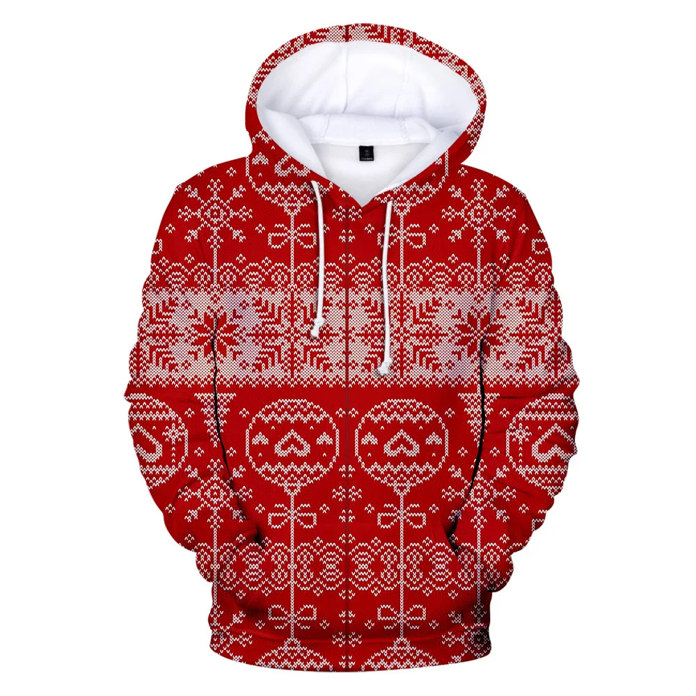

New Red Hoodie Men Christmas Sweatshirt Print Anime Clothes Party 3d Hoodies Xmas Happy Hip Hop Mens Clothing Streetwear Hooded