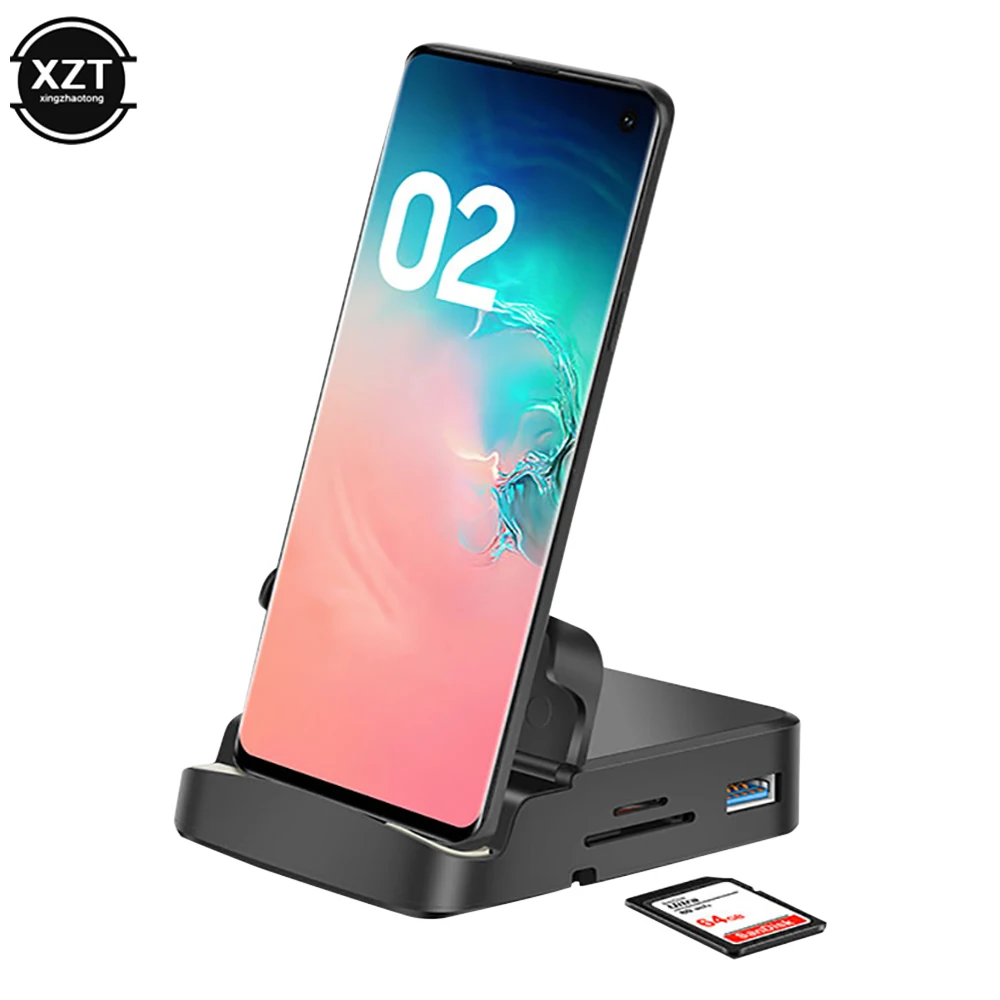 Док станция 8 в 1 типа C подставка для телефона Dex Pad USB к HDMI док зарядное устройство