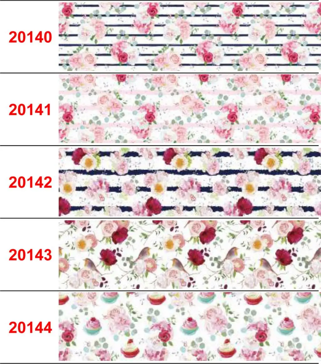 16 мм-75 мм ретро Цветочная серия с принтом корсажная/фоновая лента желтая красная