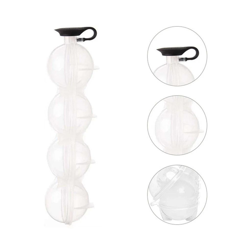 Кубика льда мяч создатель прессформы Сферическая форма коктейльное 4 полости