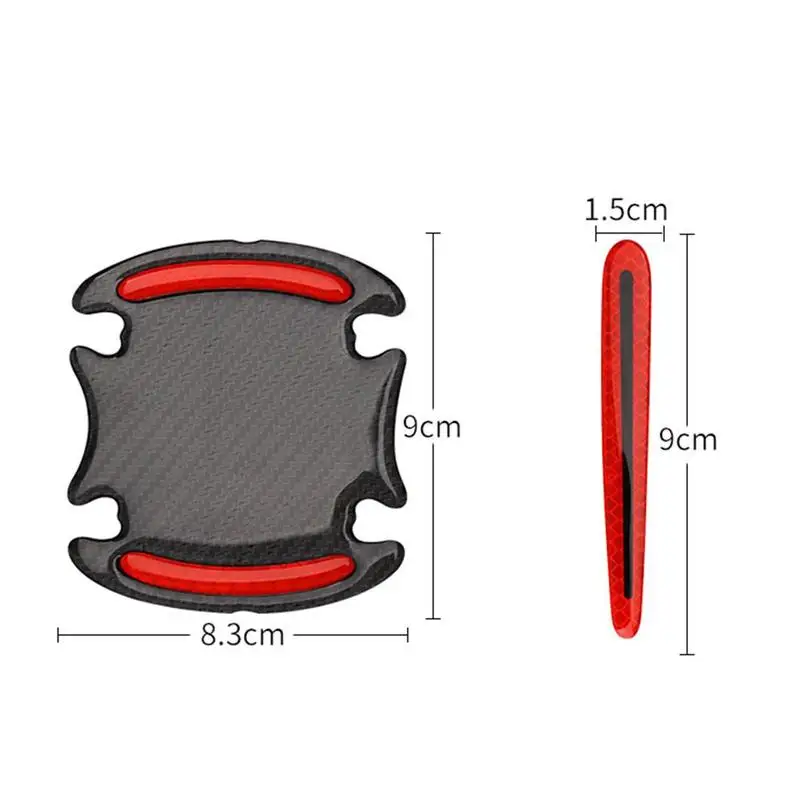 

New Reflective Car Door Bumper Truck Wheel Handle Sticker Tape Safety Warning Decal Carbon fiber Car Sticker Wholesale