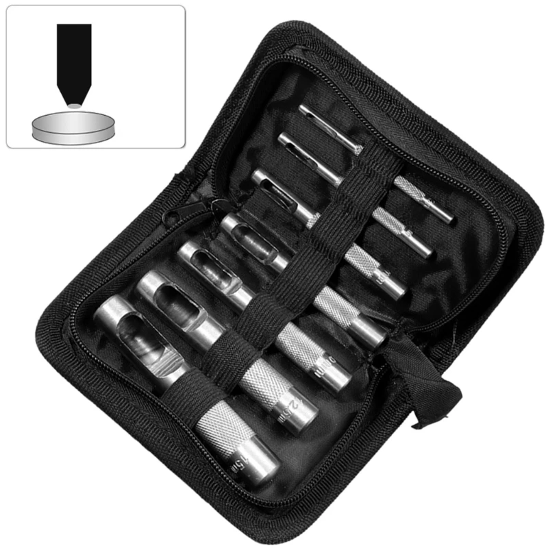 

3-15mm Pick Leather Tool Leathercraft Belt Canva Hole Craft Punch Hollow Puncher
