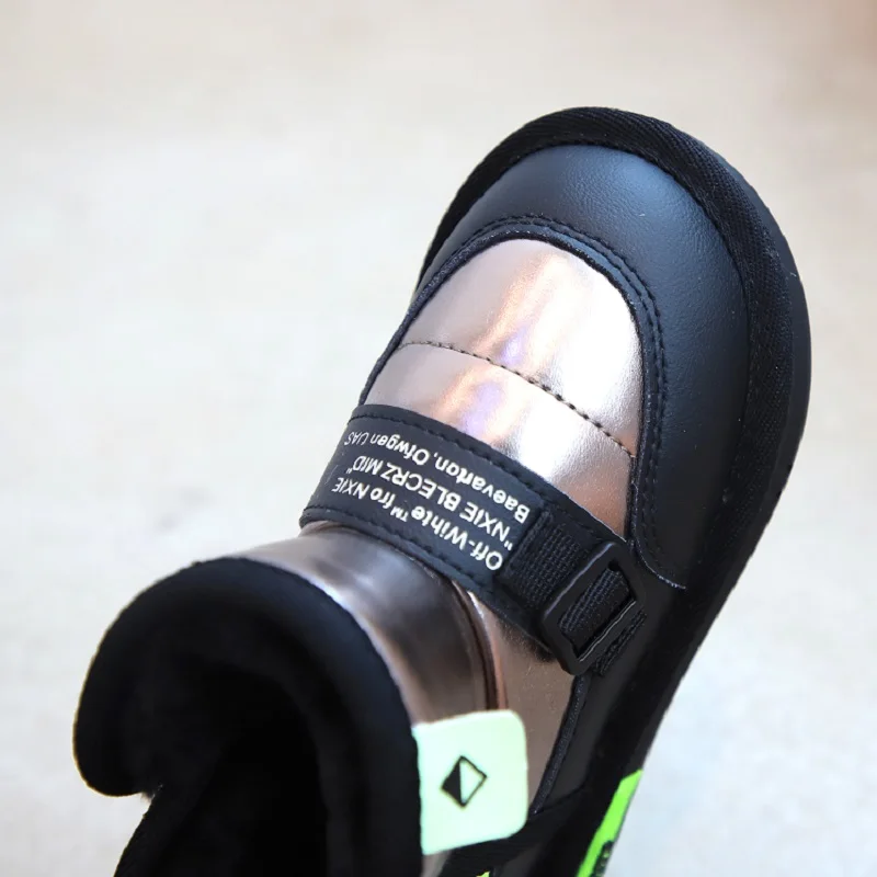 Детские зимние ботинки Новинка 2019 года модные осенне водонепроницаемые теплые