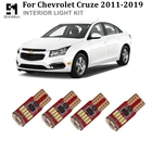 11x комплект светодиодных ламп для салона автомобиля для Chevrolet Cruze 2011-2019, комплект освесветильник для салона автомобиля, осветительные приборы, лампа для багажника автомобиля