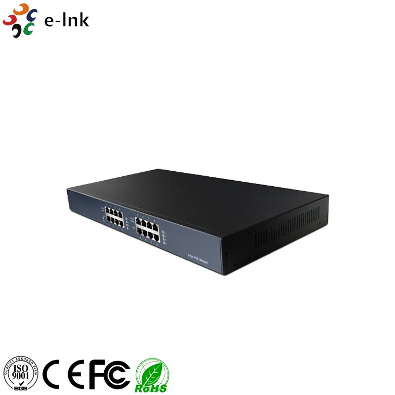 

8 Port 60W 10/100/1000Mbps PoE Injector PoE Adapter