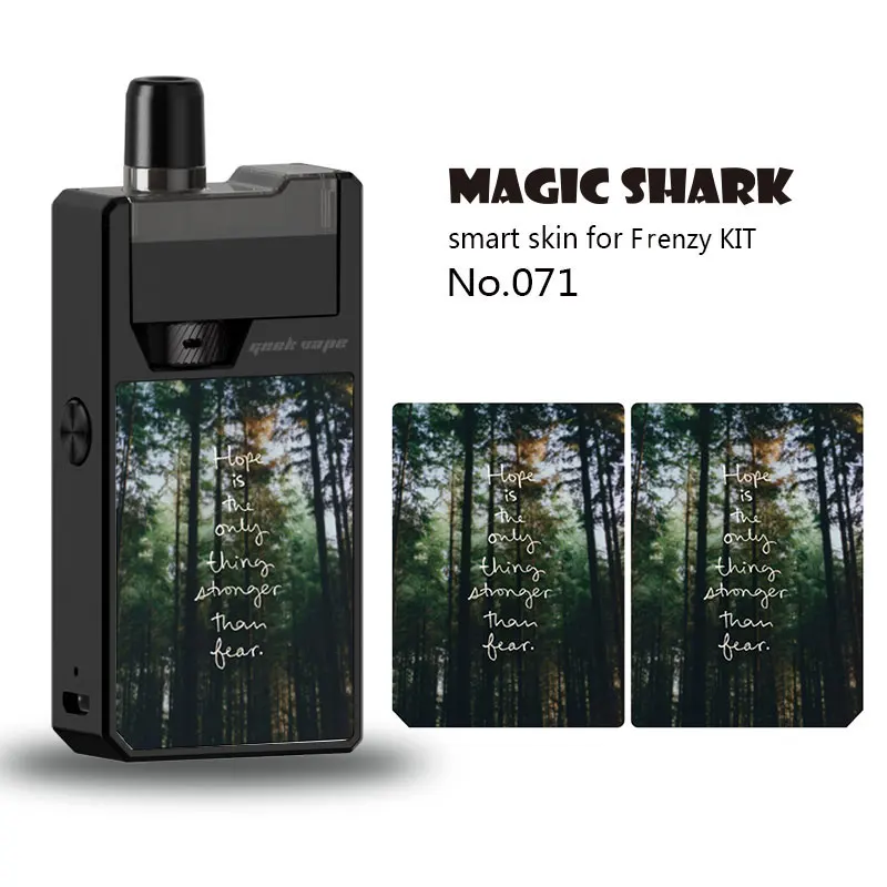 Модная наклейка с пейзажем Magic Shark чехол-пленка английскими словами для Frenzy KIT Vape
