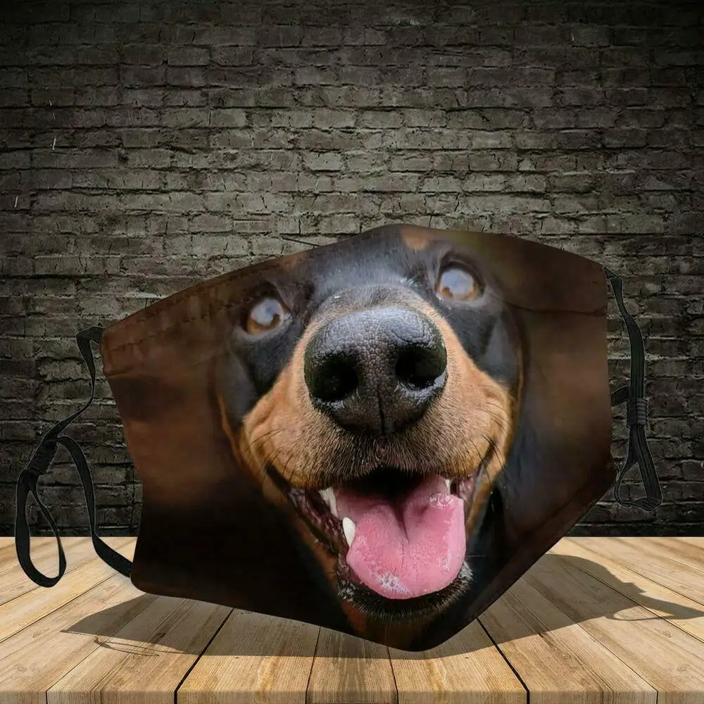 

Dachshund Dog Face Mask Adult Face Mask 3D Reusable