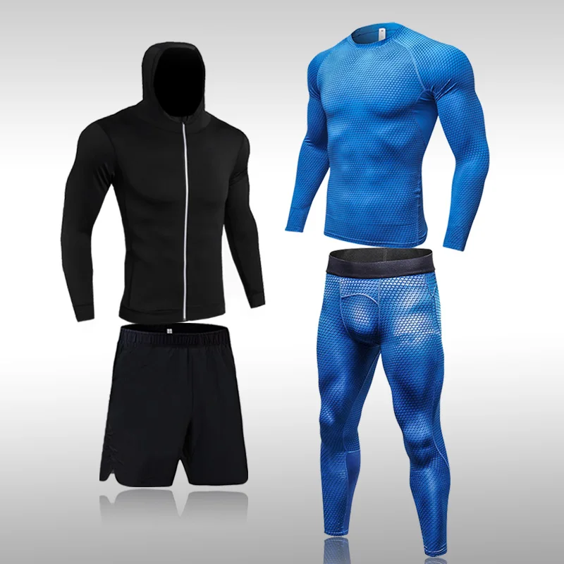 

Sports Suit Men's Four Seasons Workout Clothes Outdoor Training Long-Sleeved Quick-Drying Running Gear