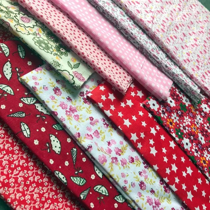 5Piece/set 50*50cm DIY Handmade Chintz Fabric pink Cotton Printed Fabrics small floral fabric |
