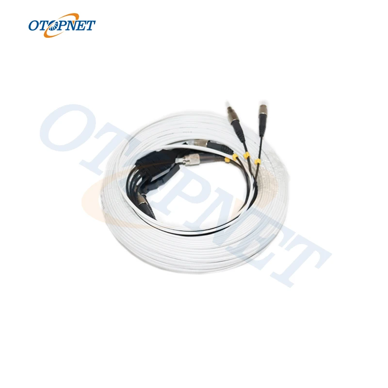 

500 м FTTH Внутренний прямой кабель G657A1 волоконно-оптический кабель Соединительный шнур 4 FC UPC Соединитель 8 шт. соединитель перемычка