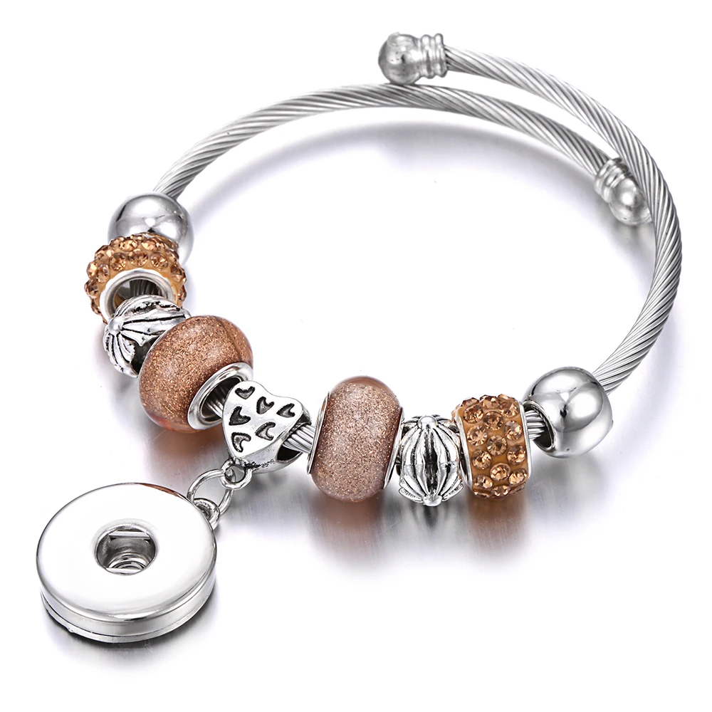 Новые браслеты с защелками для ювелирных изделий 18 мм эластичные бусины