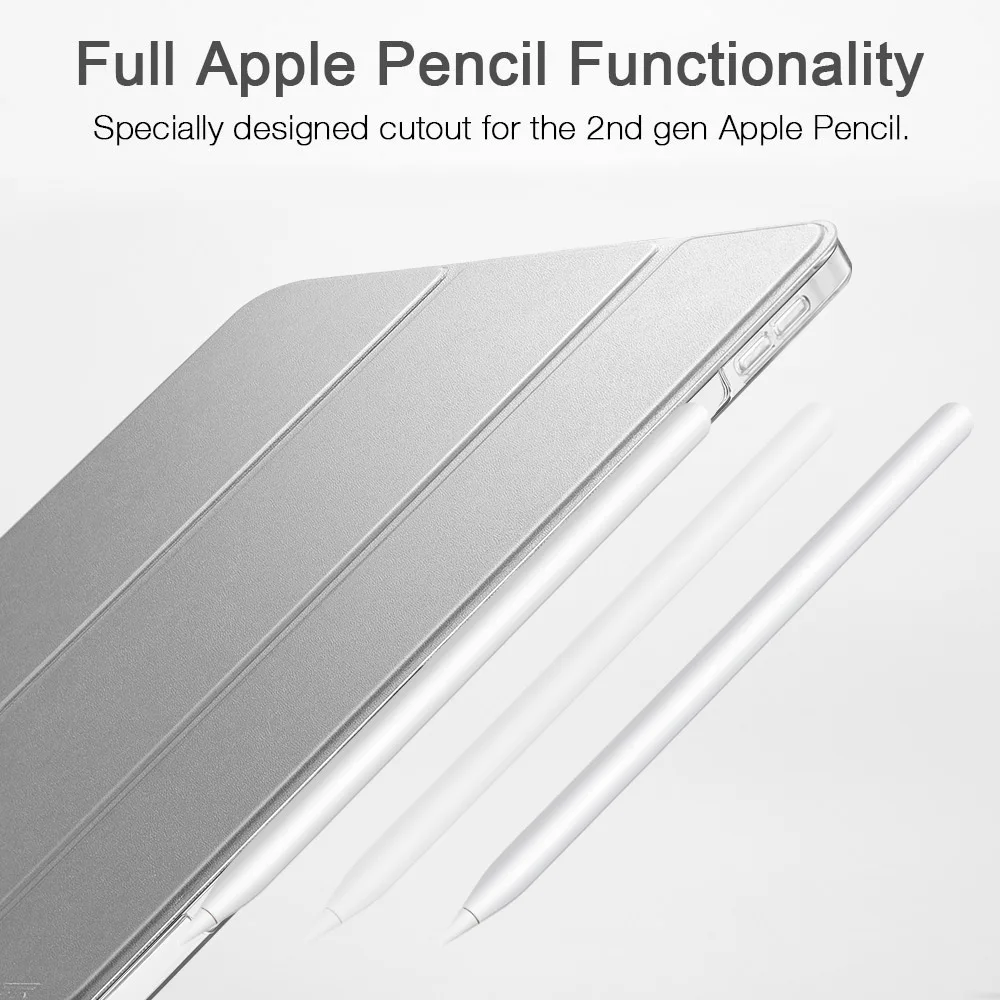 ESR, Магнитный флип-чехол для iPad Pro 12,9, из искусственной кожи, ультра тонкая прозрачная задняя крышка, трехкратный смарт-чехол для планшета, чехол для iPad