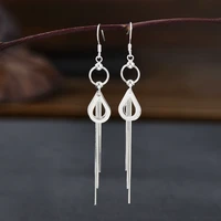 new style double sided drop tassel earrings
